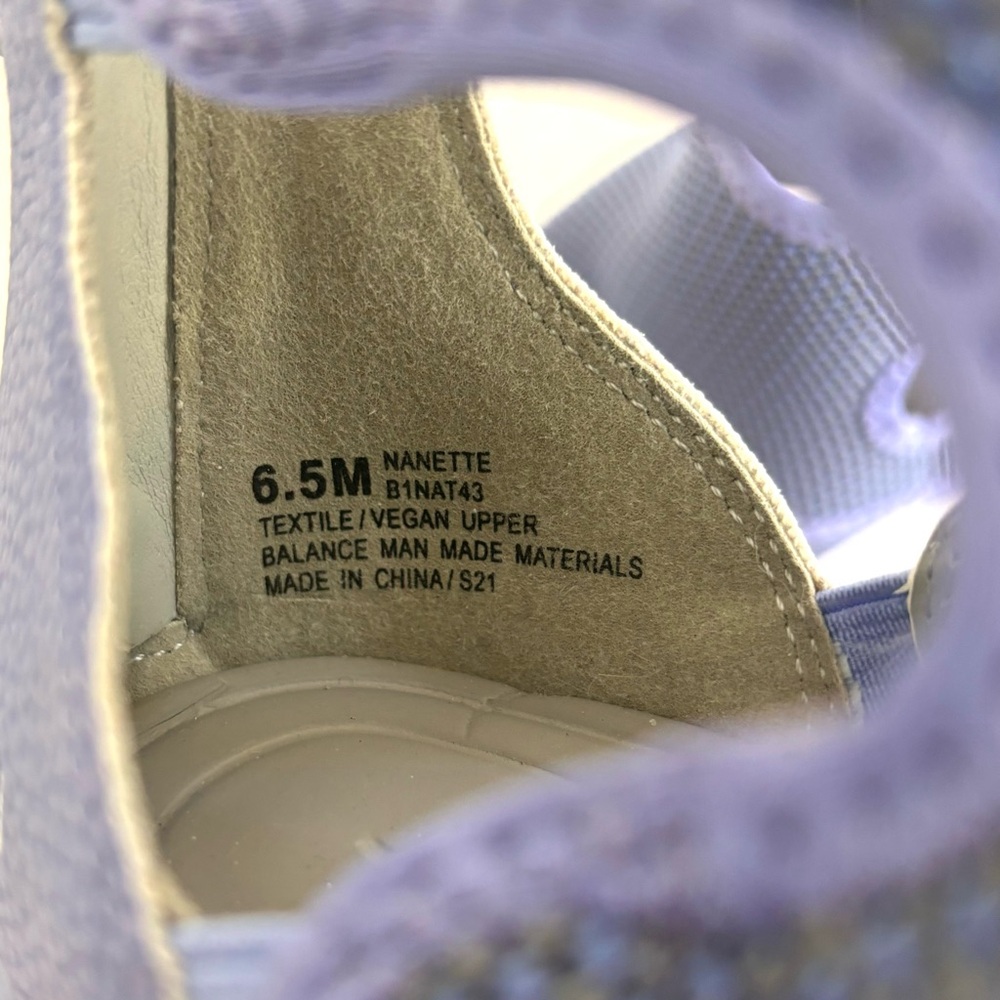 JBU Sport Nanette Purple Grey Zip Heel Open Toe Wedge Sandals Shoes Womens 6.5 - Picture 9 of 13